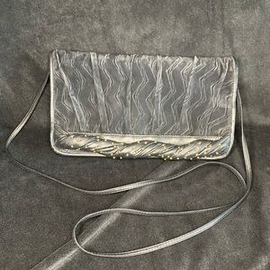Vintage Sharif Suede and Leather Crossbody Bag Purse